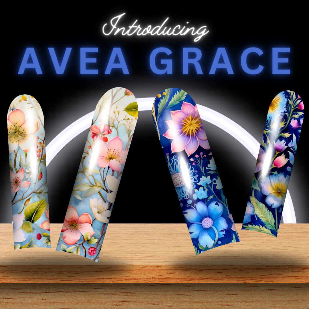 Avea Grace Nail Art Skin - Premium Nail Stickers for Women | Waterproof & Long-Lasting | Perfect for Manicures, Pedicures, and Nail Art Designs | Great for Parties, Weddings, and Everyday Wear