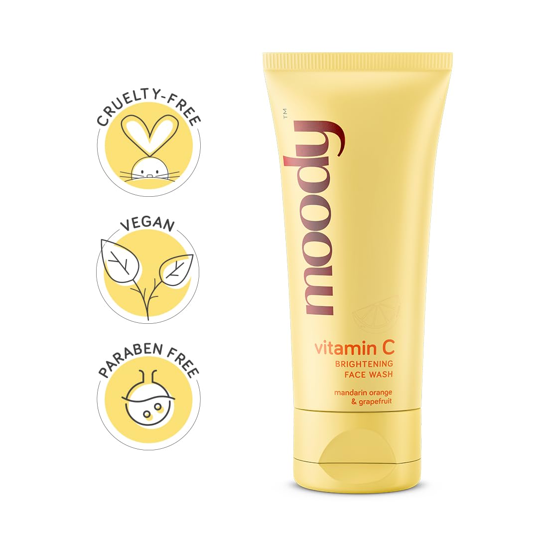 Vitamin C Brightening Face Wash with Mandarin Orange | Gentle Cleansing, Hydration & Dark Spot Reduction | For Normal, Oily & Combination Skin | Men & Women | 100ml | Perfect for Morning & Night Skincare Routine