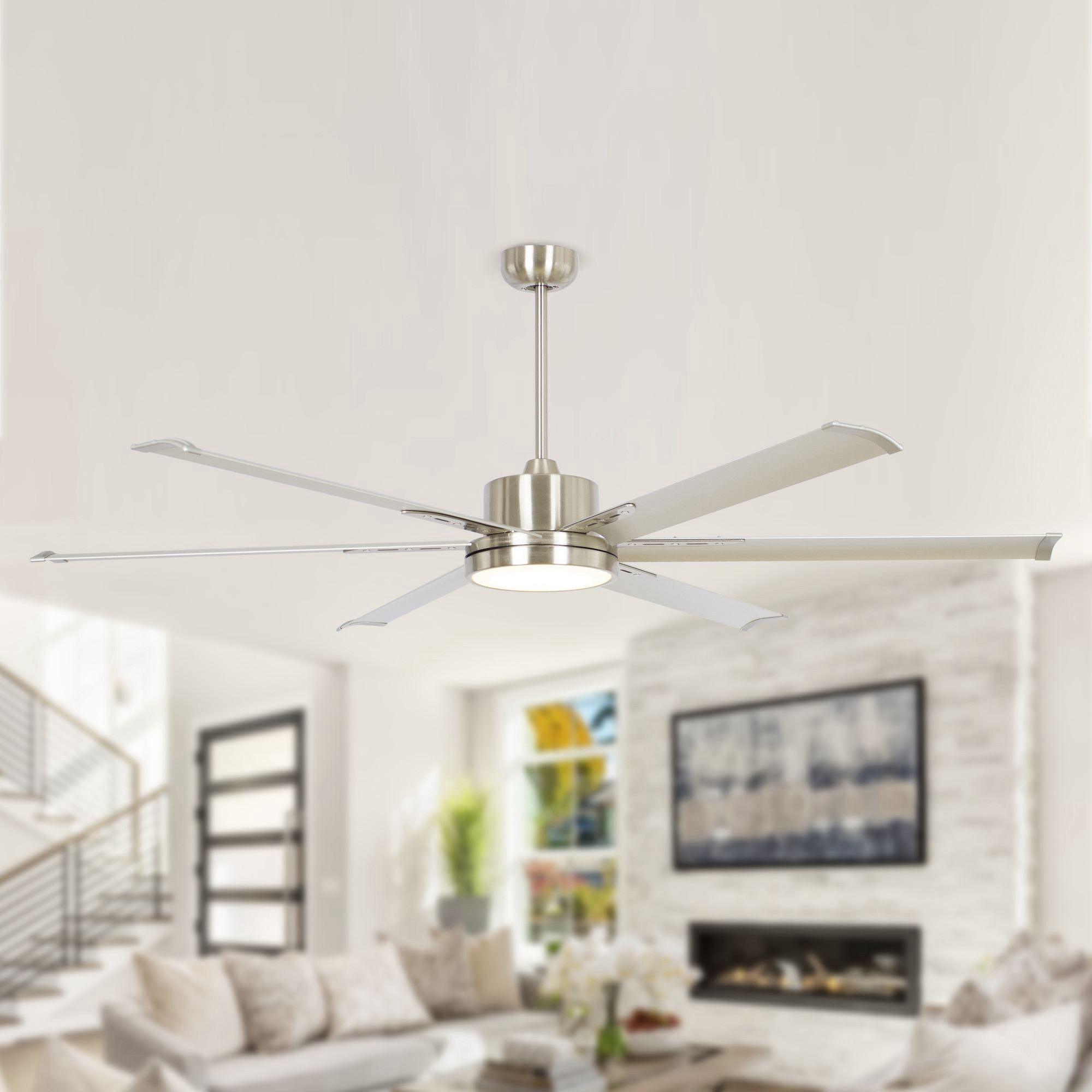 65 Inch Modern Ceiling Fan with DC Motor, LED Light, Remote Control - Quiet & Energy Efficient for Living Room, Bedroom, Patio