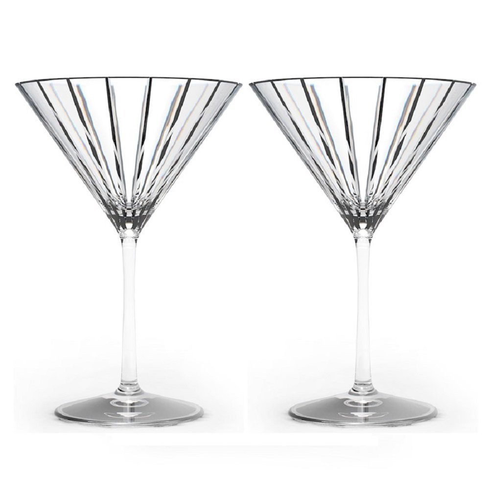 Premium Avenue Martini Glasses Set of 2 - Elegant Cocktail Glasses for Martinis, Margaritas & Champagne - Perfect for Home Bars, Parties & Romantic Dinners