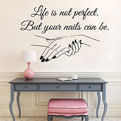 ARWY Window Vinyl Decal - Nail Salon Quote Wall Sticker (Black) - Perfect for Salon Decor, Home Office & Retail Store Windows