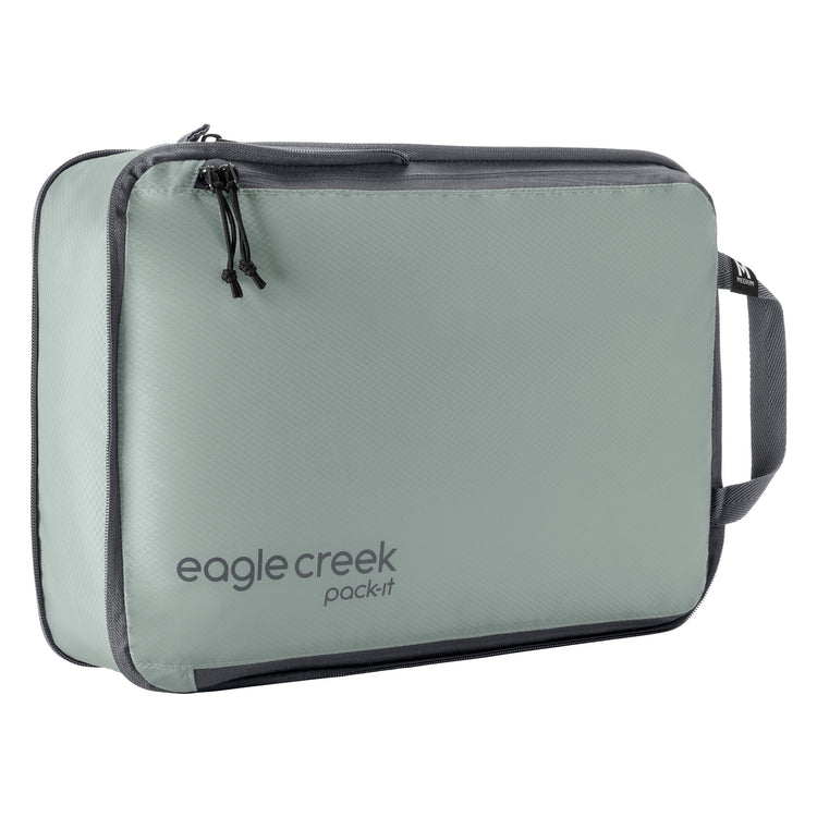Eagle Creek Pack It Isolate Compression Cube M - Storm Grey Travel Organizer for Luggage & Backpacking - Perfect for Clothes, Underwear & Toiletries Organization