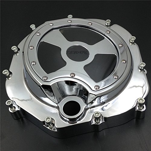 Kawasaki ZX14R ZZR1400 2006-2013 Motorcycle Engine Clutch Cover - Chrome Right Side See Through Design | Perfect for Custom Bike Builds & Showcase Engines