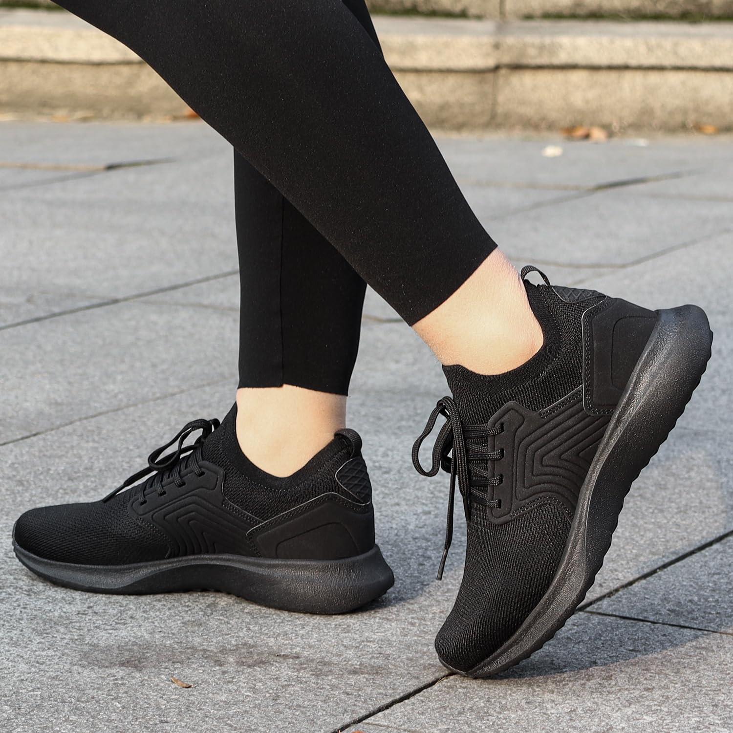 Abboos Women's Lightweight Memory Foam Slip-On Sneakers - Comfortable Walking & Running Shoes for Gym, Tennis & Athletic Activities | Perfect for Workouts, Jogging & Casual Wear