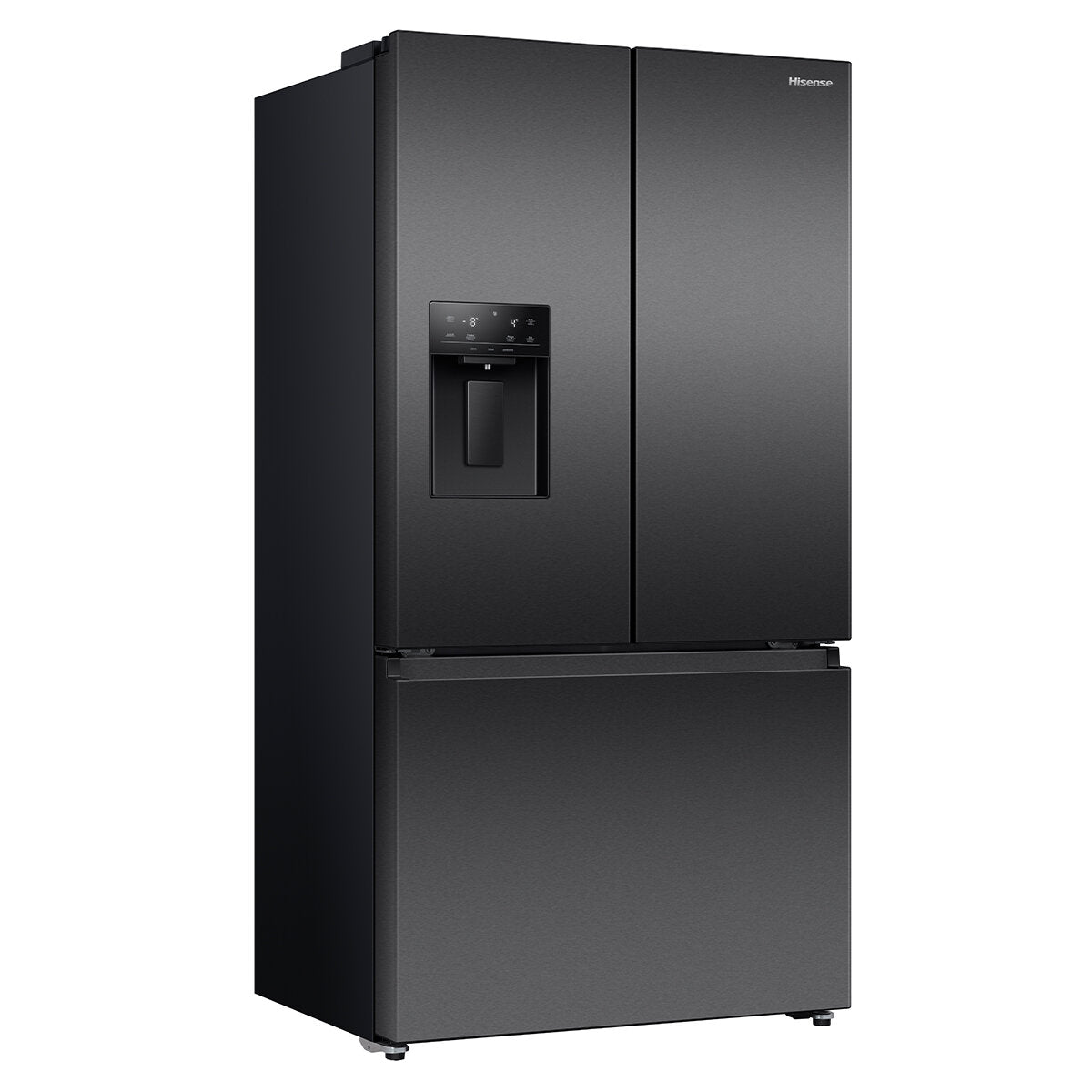 Hisense 634L French Door Refrigerator with Plumbed Water Dispenser - Black Stainless Steel (HRFD634BW) | Energy Efficient Large Capacity Fridge for Modern Kitchen & Family Use