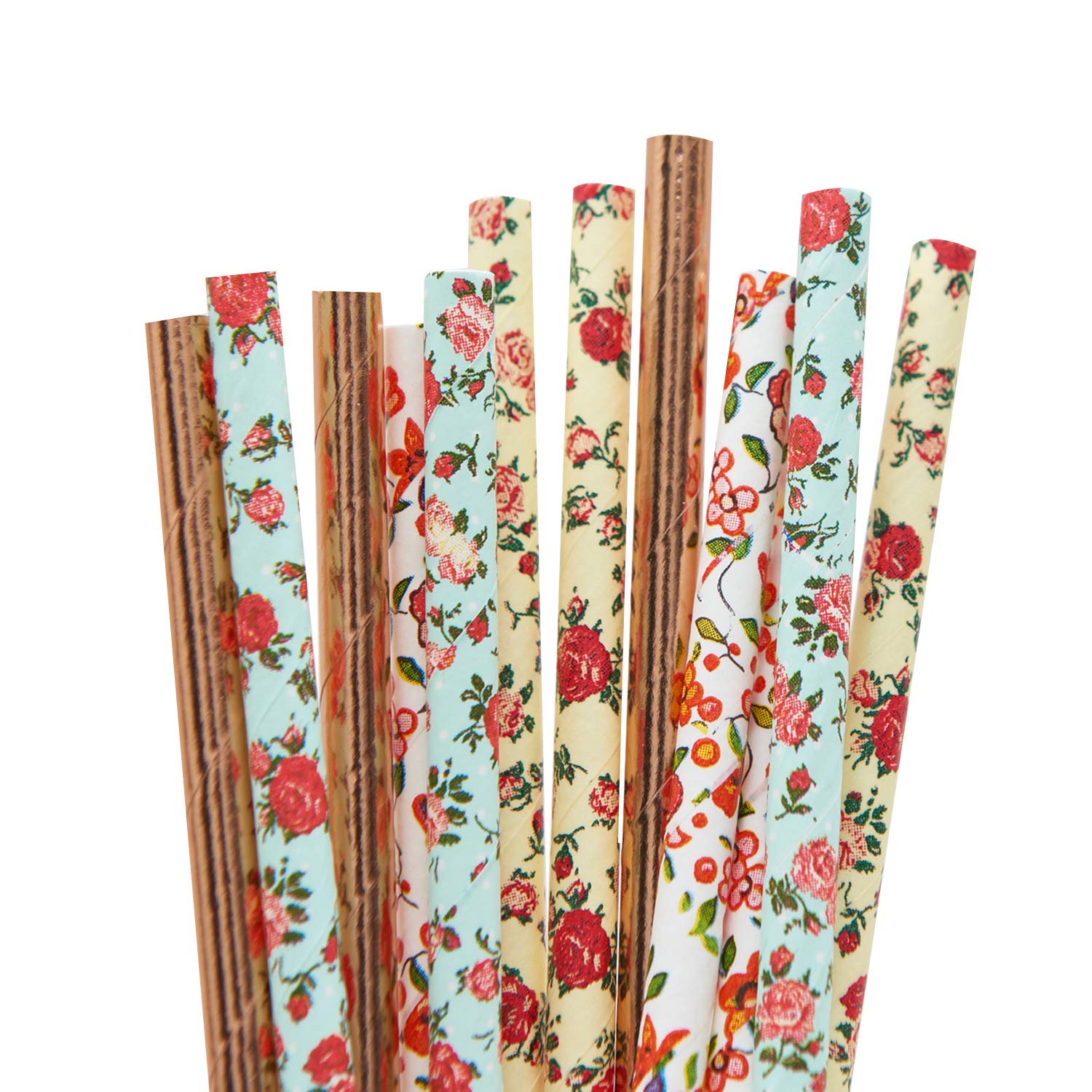 Bakell 96-Piece Cake Pop & Party Straws Combo Pack - Garden Variety Collection for Baking, Caking, and Crafts - Perfect for Mother's Day, Birthday Parties, and DIY Decorations