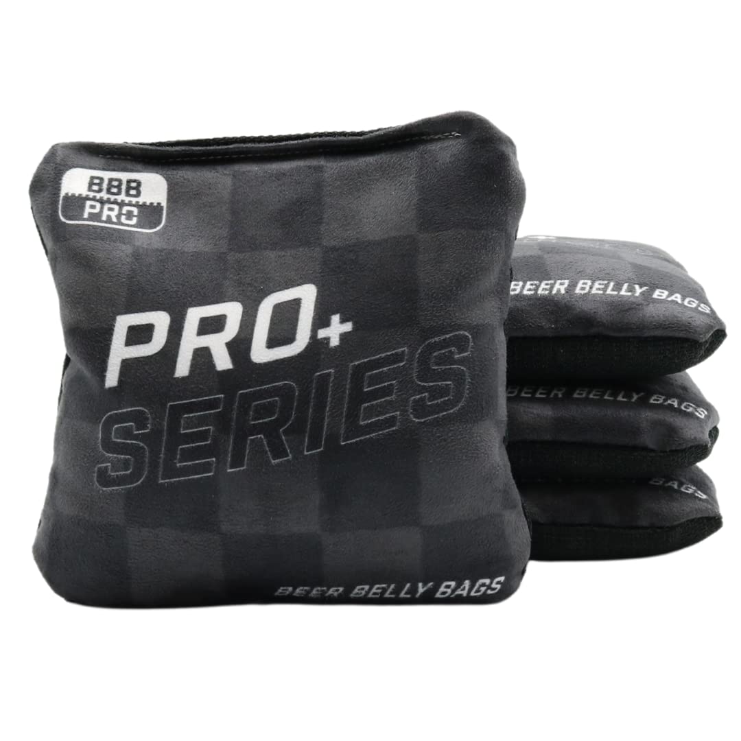 Pro+ Series Tournament Regulation Cornhole Bags - 16oz Resin Fill, Set of 4 - Competition & Beer Belly Bags - Made in USA | Perfect for Backyard BBQs, Tailgating & Professional Cornhole Tournaments