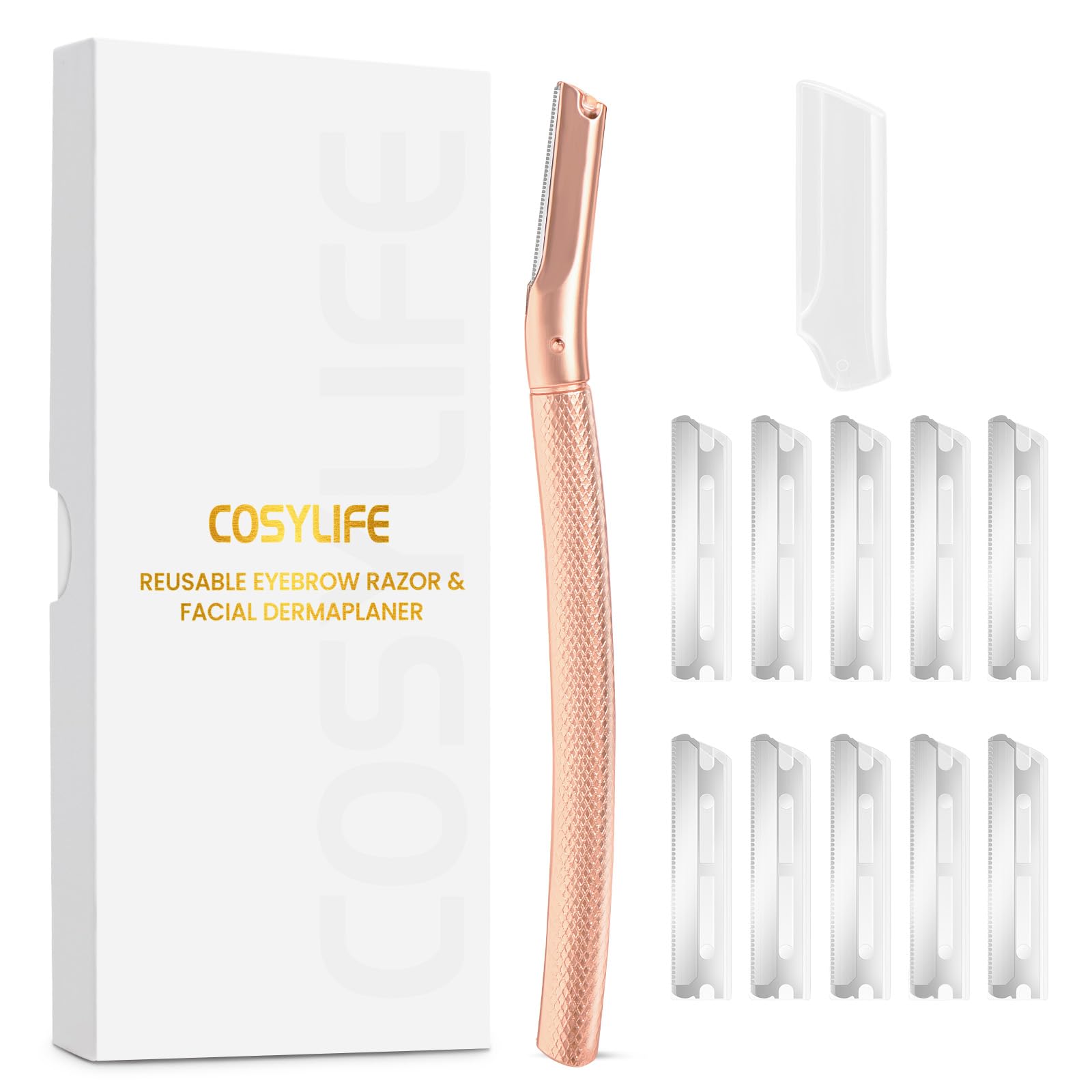 Professional Dermaplaning Tool for Face Exfoliation - Eyebrow Razor & Peach Fuzz Remover for Women | At-Home Facial Hair Removal & Skin Smoothing | Perfect for Pre-Makeup & Skincare Routine