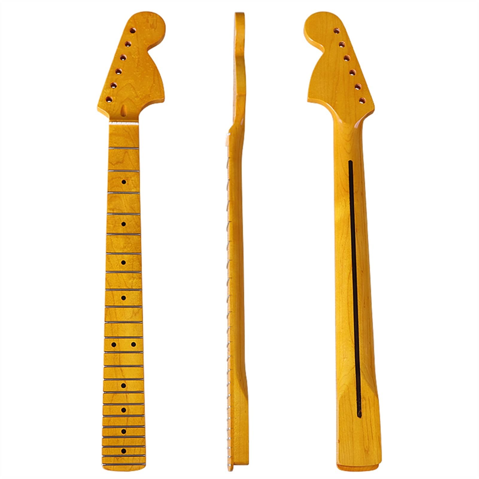 Maple Electric Guitar Neck - 6 String ST Style with 22 Frets & Large Headstock for Replacement & DIY Projects | Perfect for Rock, Blues & Metal Performances
