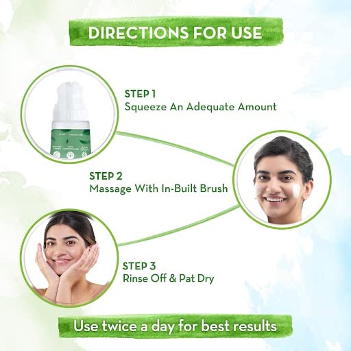 Mamaearth Green Tea Face Wash with Green Tea & Collagen for Open Pores - 100ml | Oil-Free Cleanser for Acne-Prone Skin | Daily Skincare Routine for Clear & Glowing Complexion