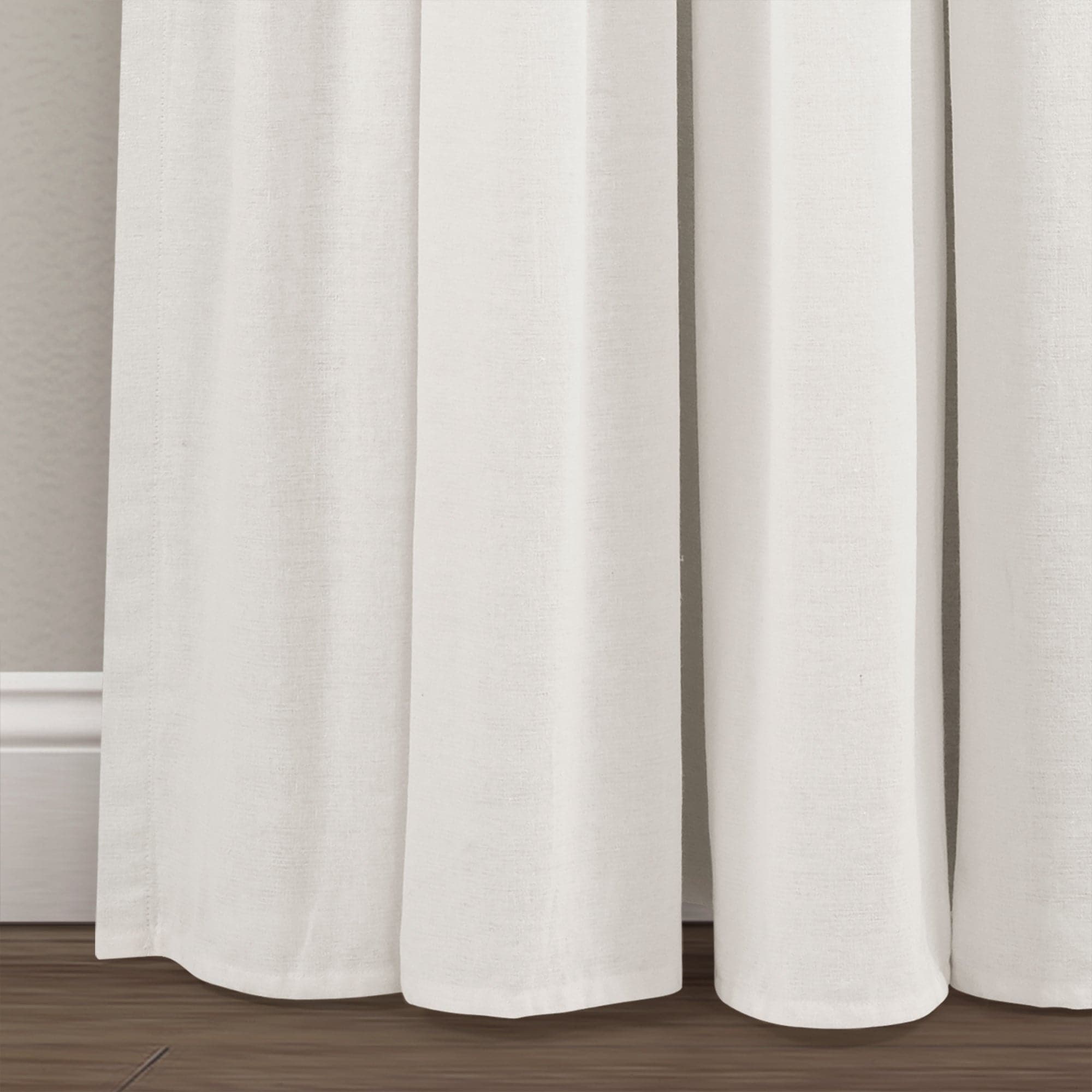 Blackout Linen Curtain Panels with Button Lining - 100% Light Blocking Window Drapes for Bedroom & Living Room Privacy & Sleep