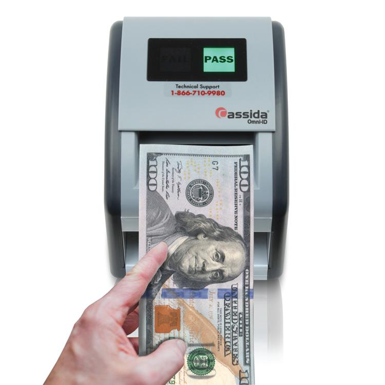 Cassida Omni ID Counterfeit Money Detector with UV & Magnetic Detection - Banknote Scanner for Cashiers, Retail Stores & Businesses (Prevent Fraud at Checkout)