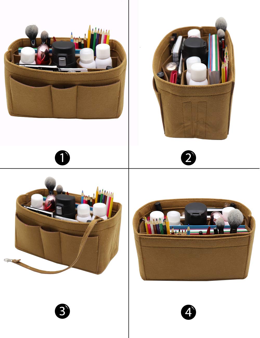 LEXSION Felt Insert Bag Organizer - Purse Organizer for Handbags - Fits Speedy & Neverfull Bags - Perfect for Travel, Work & Daily Use