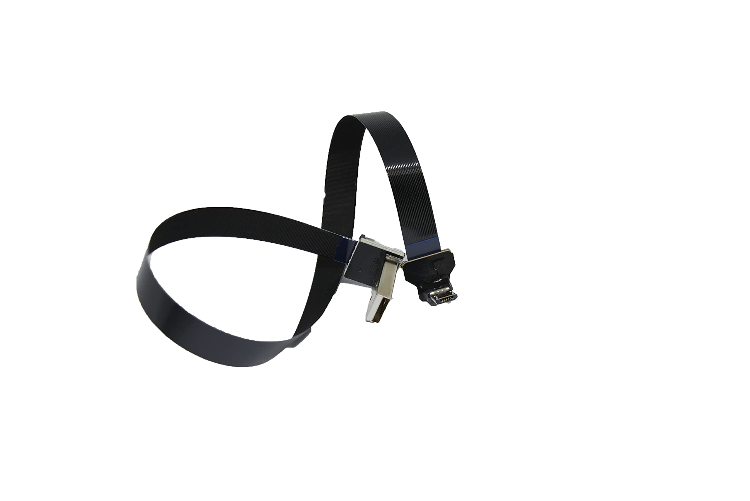 90° Angled Micro USB to USB A Cable - 40CM for Sync & Charging - Black