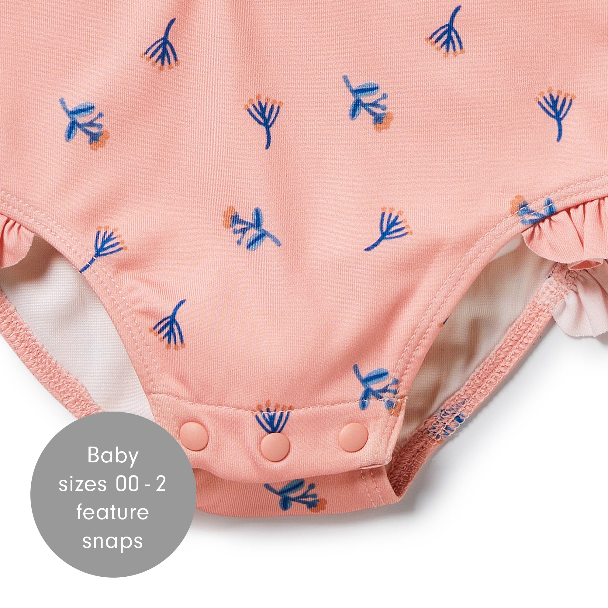 Little Flower Long Sleeve Swimsuit for Women - UPF 50+ Sun Protection, Floral Print One-Piece Bathing Suit for Beach, Pool & Summer Vacation