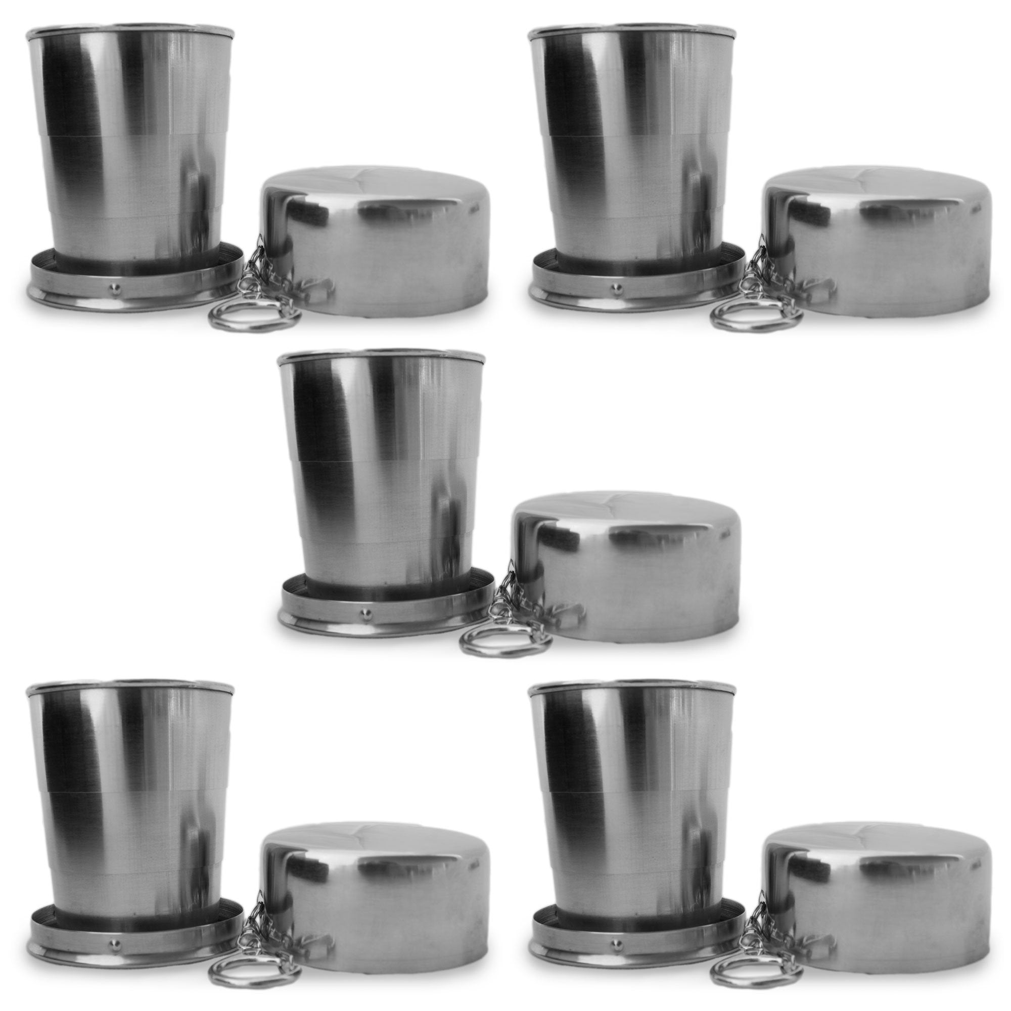 Collapsible Stainless Steel Travel Cup - 18oz Insulated Camping Mug with Lid & Handle - Perfect for Hiking, Backpacking, and Outdoor Adventures