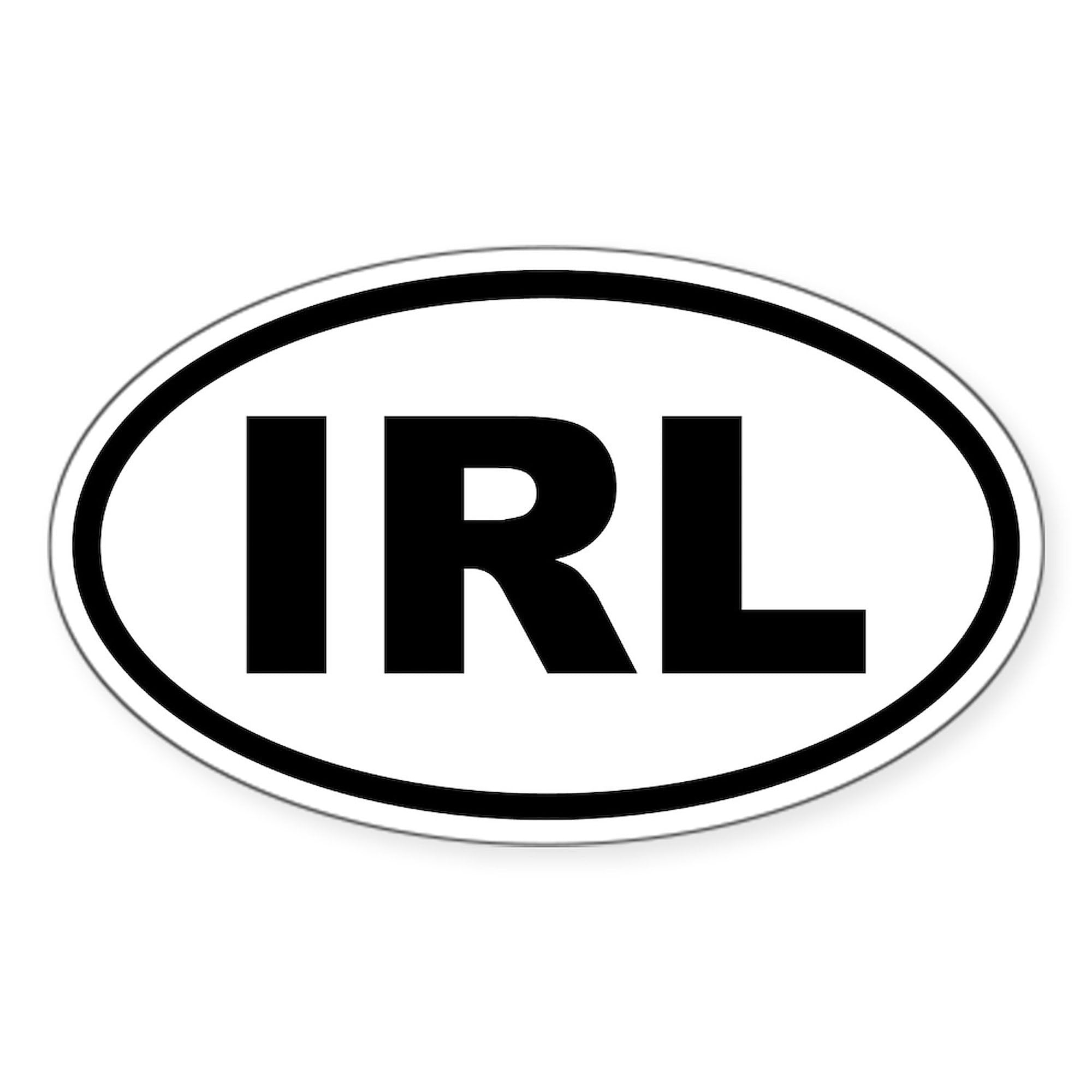 Ireland IRL Oval Car Bumper Sticker - Durable Vinyl Decal for Cars, Laptops, Water Bottles | Perfect for Irish Pride, Travel Enthusiasts & St. Patrick's Day Decor