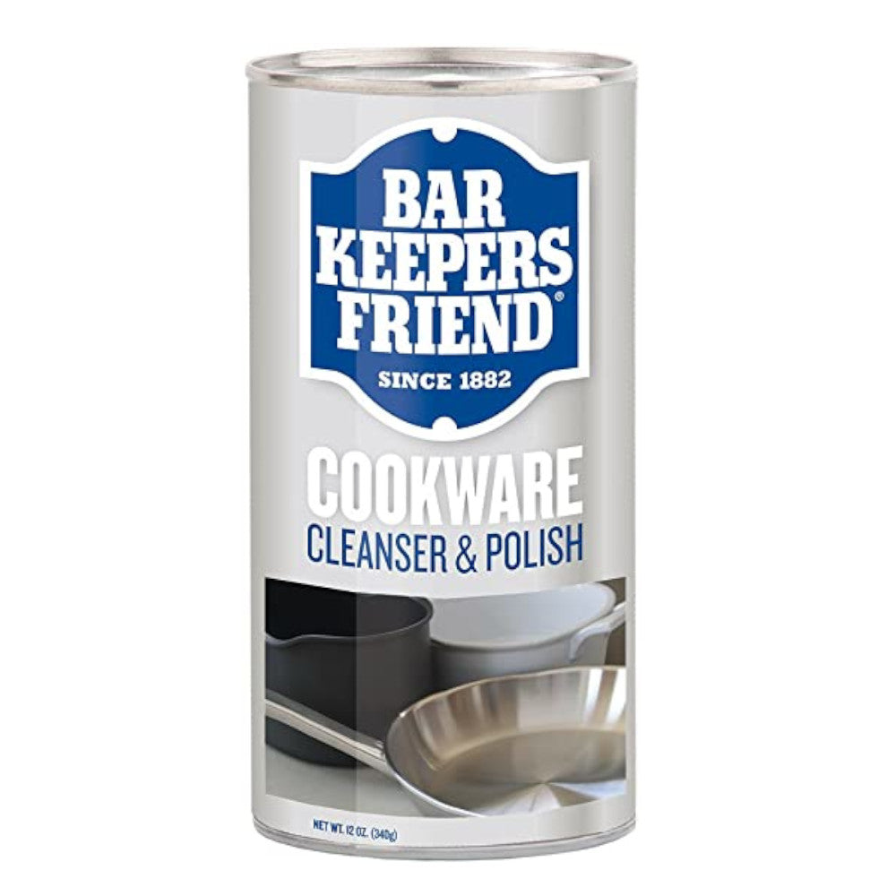 BAR KEEPERS FRIEND Cookware Cleaner & Polish - 12 oz (11533) - Removes Stains, Rust & Burnt-on Food - Perfect for Pots, Pans & Stainless Steel Kitchenware