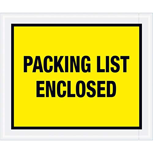 TapePlanet Packing List Enclosed Colored Envelopes 10x12 Inches - 500 Per Case (Yellow) | Full Face Shipping Envelopes for Business Documents, Invoices & Mailing | Perfect for Office, Warehouse & E-commerce Packaging