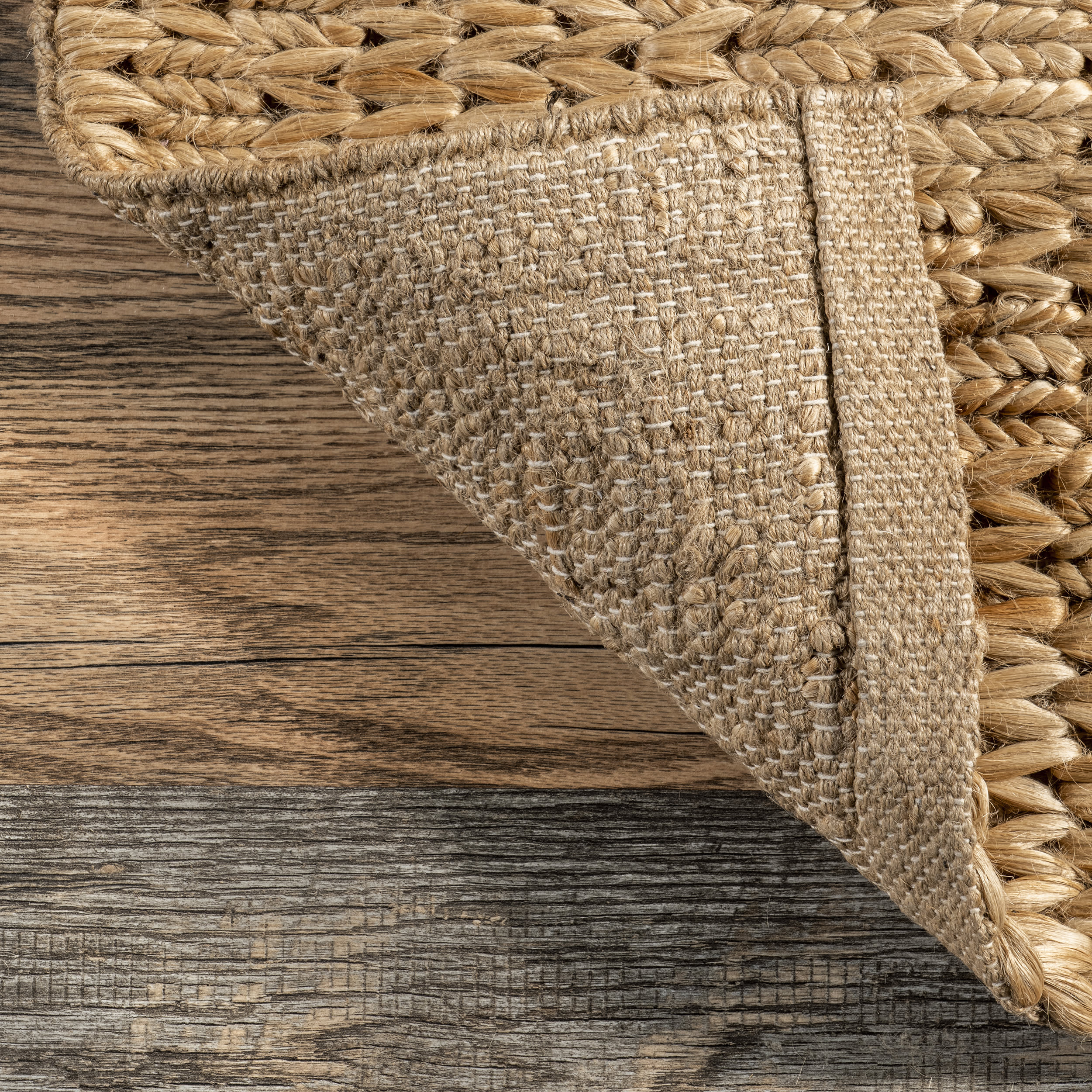 Chiemela Natural Jute Trellis Rug - Eco-Friendly Handwoven Floor Mat for Living Room, Bedroom & Boho Decor