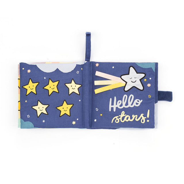 Hello Moon Fabric Book - Soft Baby Cloth Book for Early Learning & Sensory Play | Perfect for Newborns, Toddlers & Gift Ideas