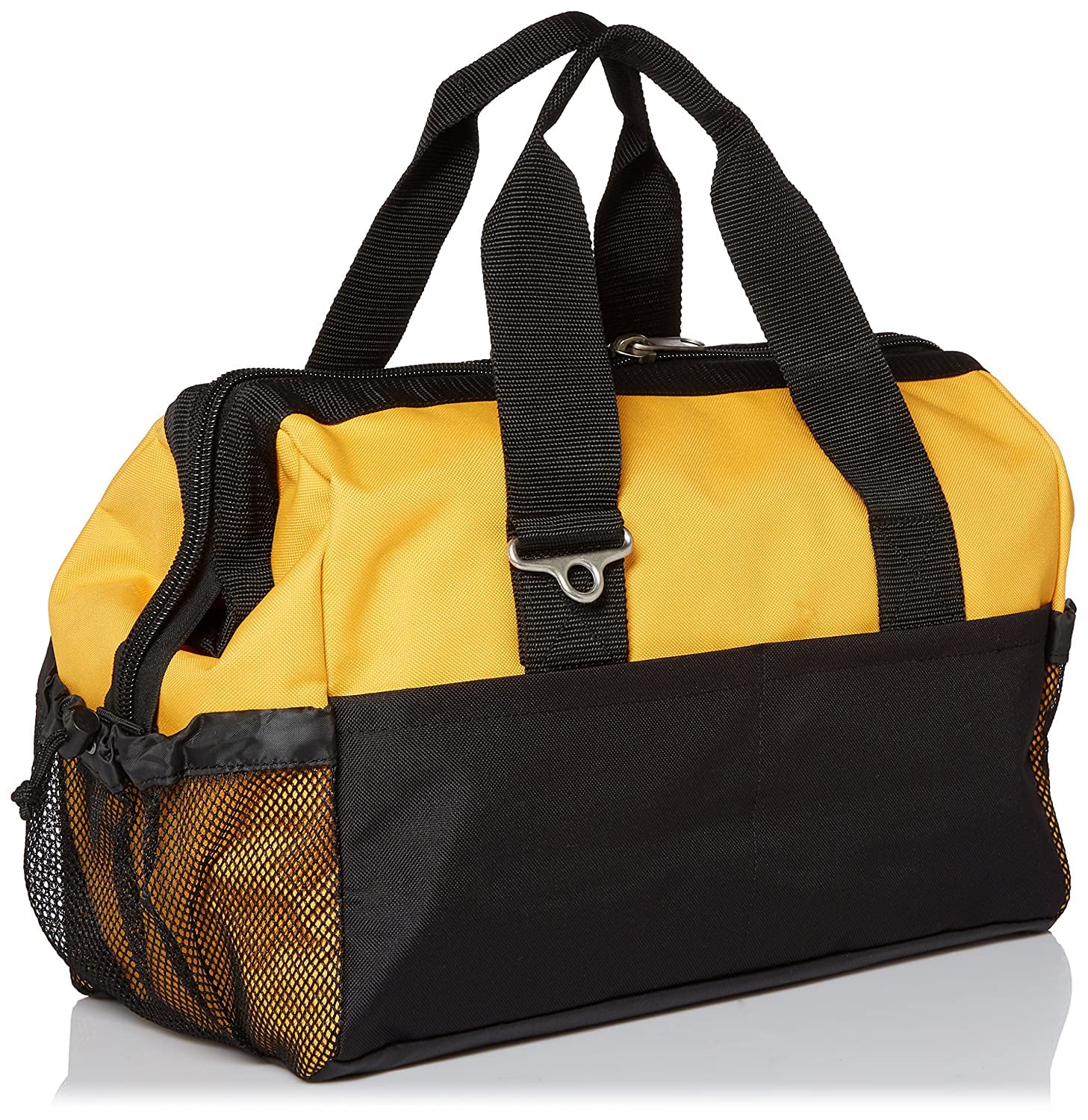 Fluke C550 Small Rugged Canvas Tool Bag - Black & Yellow for Electricians, Contractors & DIY - Durable Work Tool Organizer for Hand Tools & Equipment