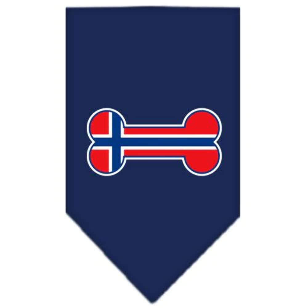 Bone Shaped Norway Flag Pet Bandana for Dogs - Light Pink Small Dog Scarf | Perfect for Pet Costumes, National Day Celebrations & Photo Shoots