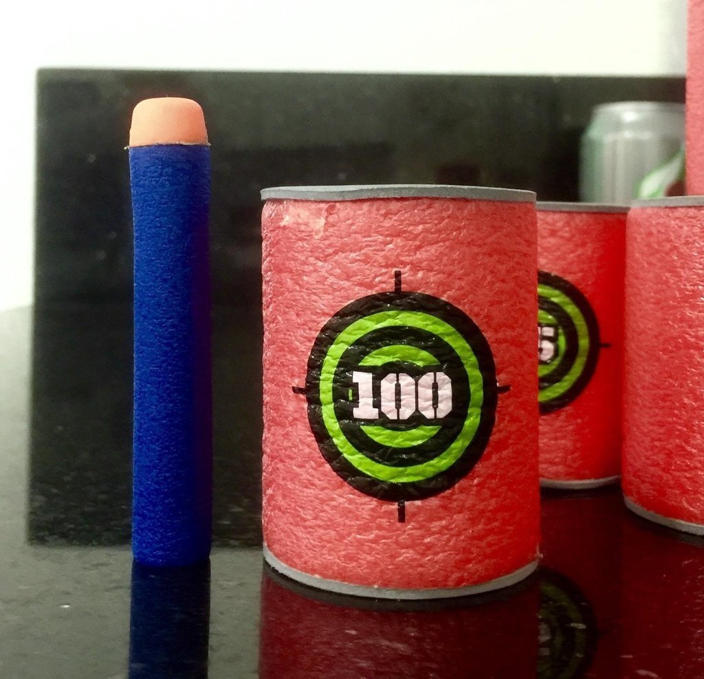 EKIND Foam Can Target - Compatible with Nerf Elite Series Blasters, Dart Shooting Target Game for Kids & Adults - Perfect for Indoor/Outdoor Backyard Battles and Nerf War Parties