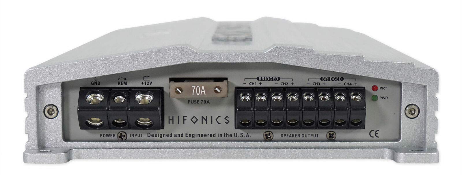 Hifonics ZG-1200.4 Zeus Gamma 1200W 4-Channel Car Amplifier - Class A/B Stereo Amp with 4-Gauge Wiring Kit & Magnetic Phone Holder - Perfect for Car Audio Upgrades, Bass Boost, and Hands-Free Navigation