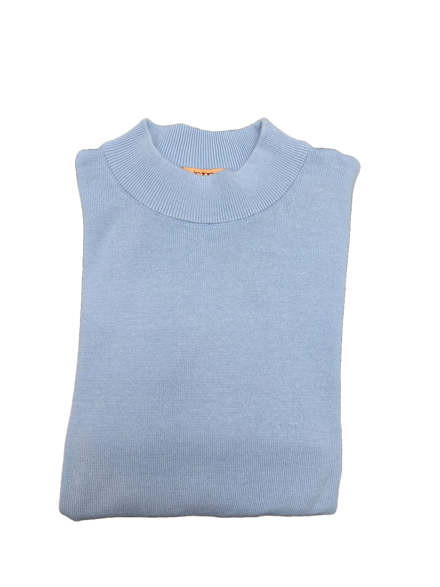 Mock Neck Sweater Women's Mist Blue - Soft Winter Pullover for Casual Wear & Office Outfits