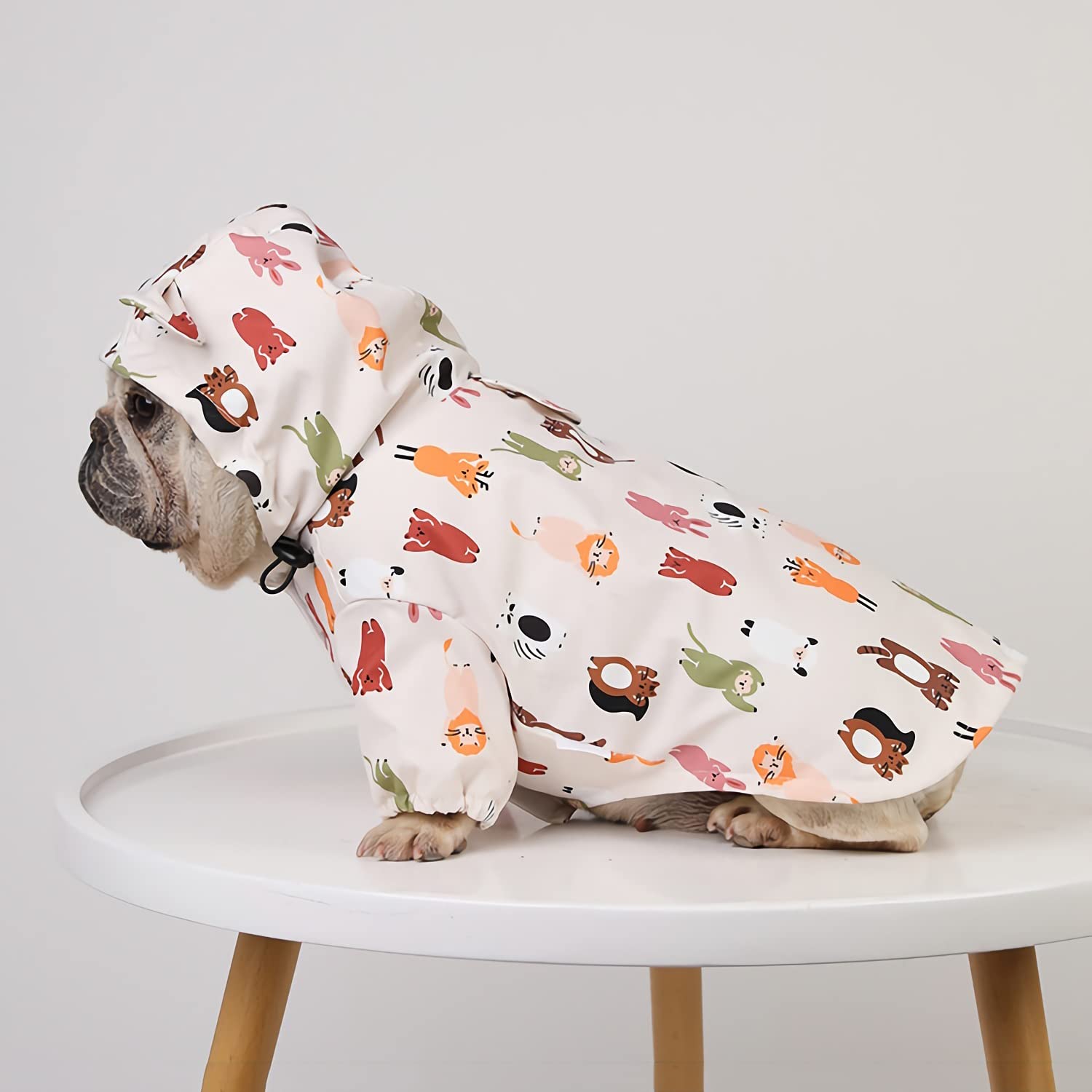 Waterproof Dog Raincoat for Small & Medium Dogs - Cute Cartoon Print Hooded Poncho for Pets | Perfect for Rainy Walks & Outdoor Adventures