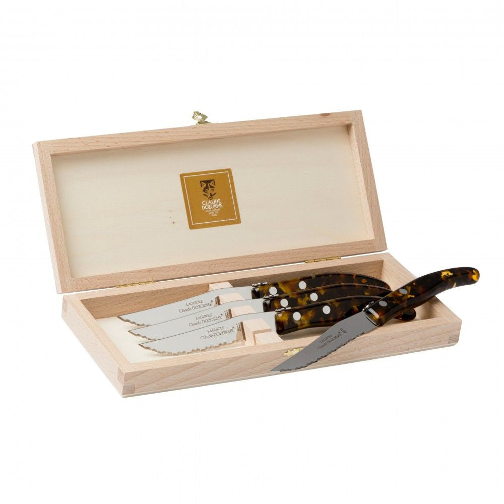 Premium Berlingot Flake Steak Knives Set - 6-Piece High-Quality Stainless Steel Knives for Steak, Meat & BBQ - Perfect for Dining, Gifting & Kitchen Essentials