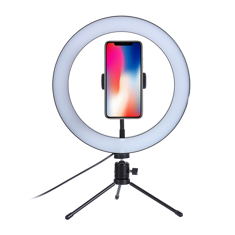 26cm LED Ring Light with Bluetooth Remote, Phone Camera Clip & 7-13cm Adjustable Tripod Stand for Beauty Makeup, YouTube Videos, TikTok Live Streaming & Photography