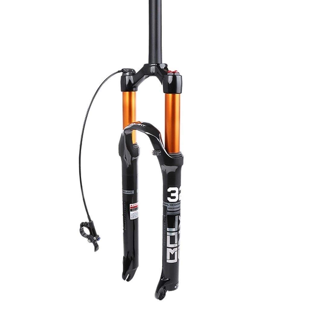Carbon Air Fork 26/27.5/29 Inch MTB Suspension Fork - 100mm Travel, Smart Lock Out & Damping Adjust for Mountain Biking | Lightweight Front Fork for Trail, Enduro & Cross-Country Cycling
