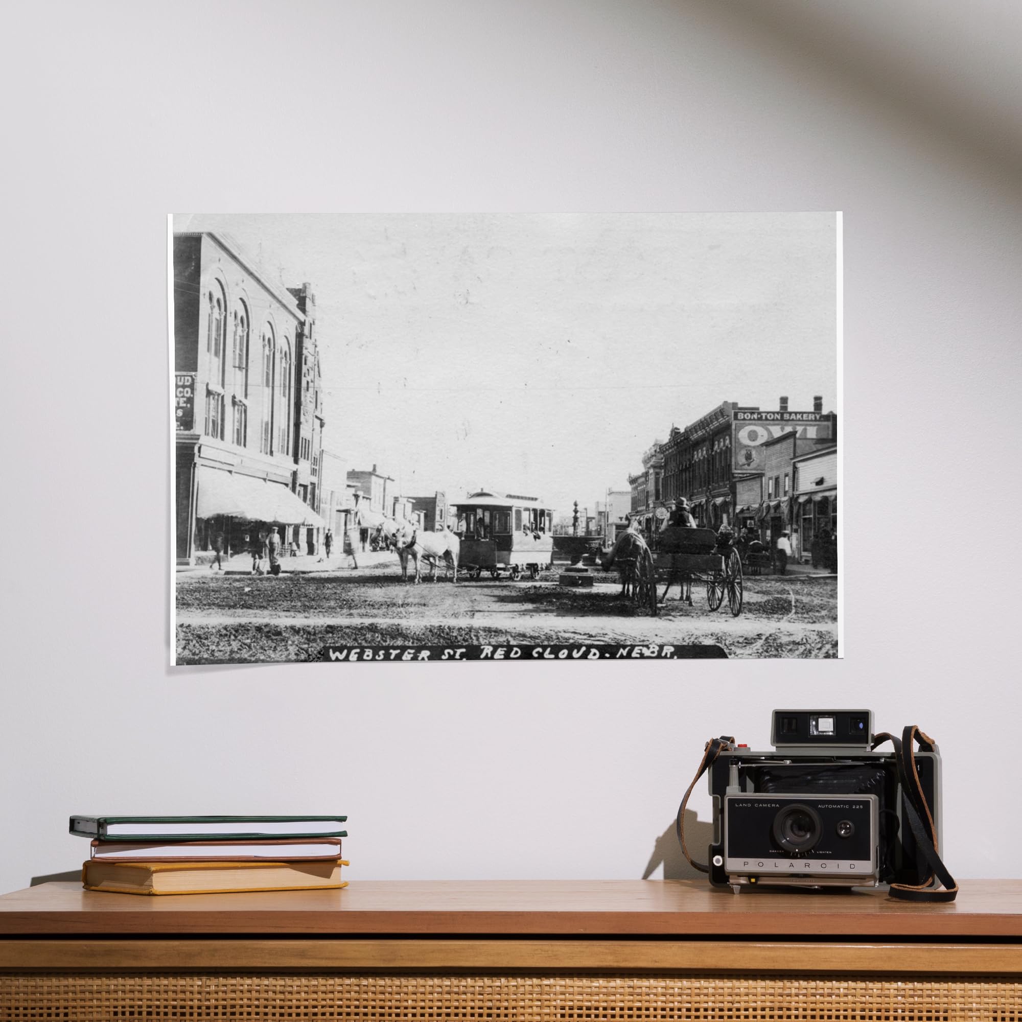 Lantern Press 16x24 Inch Giclee Art Print - Red Cloud Nebraska Landscape with Webster Street View | Wall Decor for Living Room, Office & Bedroom