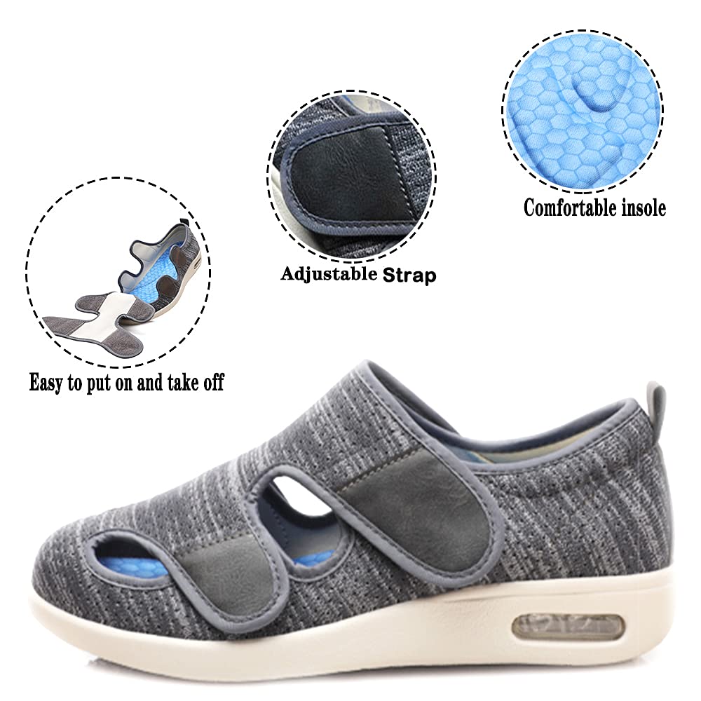 **JBTNBX Women's Diabetic Walking Shoes – Extra Wide Width Adjustable Sneakers for Swollen Feet & Edema Relief – Comfortable Footwear for Elderly & Diabetics – Ideal for Daily Walking, Nursing & Mobility Support**