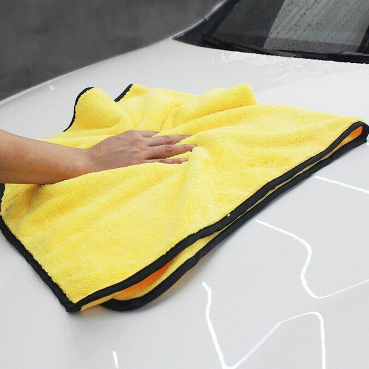 VICASKY Premium Microfiber Car Wash Towels - Extra Large, Super Absorbent & Quick Drying Auto Detailing Towels for Cars, Trucks & SUVs - Dust Free Scratch Free Cleaning for Waxing, Polishing & Waterless Wash