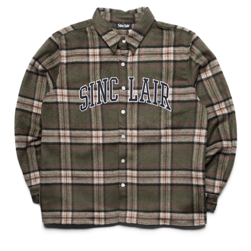Sinclair Tackle Twill Flannel Shirt for Men - Soft Olive Plaid Button-Up Shirt for Casual Wear & Outdoor Activities