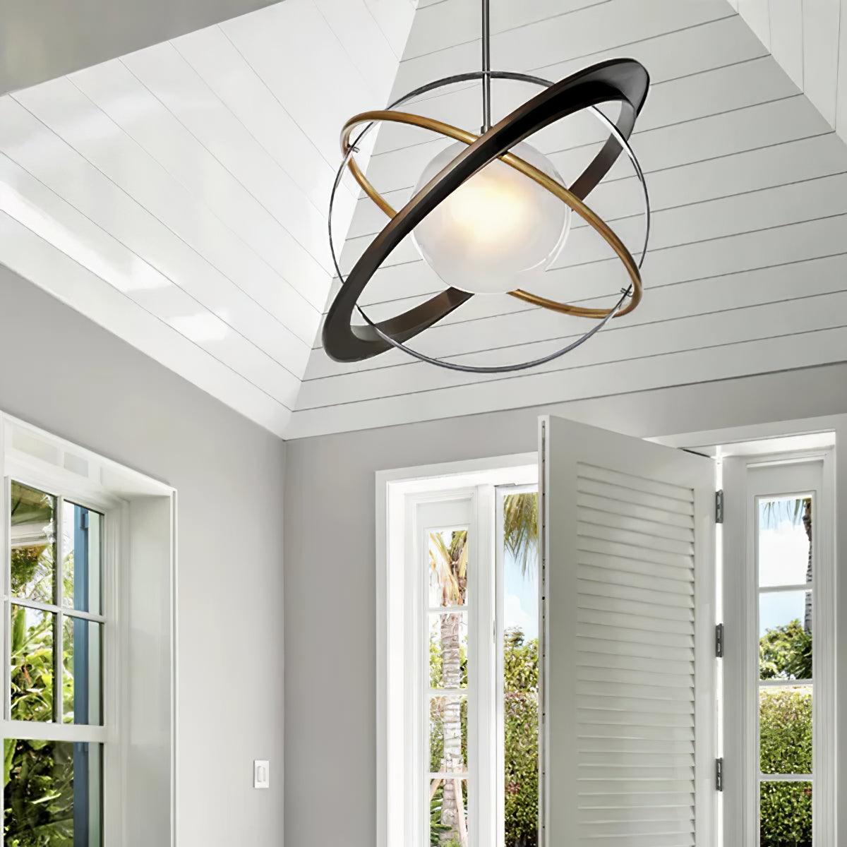 Apogee Modern Pendant Lamp - Sleek Hanging Light Fixture for Kitchen Island, Dining Room & Bedroom Decor - Energy Efficient LED Lighting