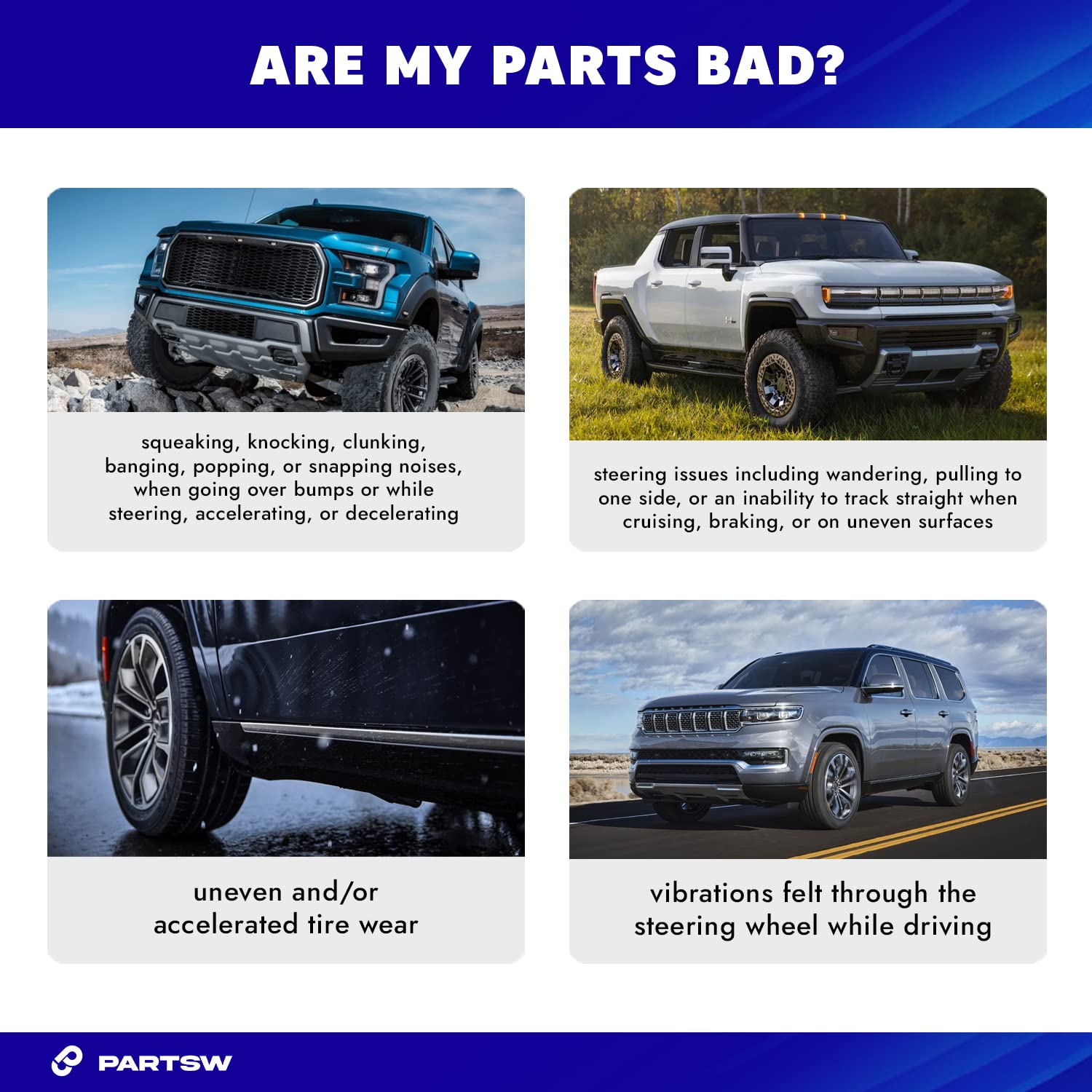 12 Pc Suspension Kit - Front Sway Bar Links, Inner & Outer Tie Rod Ends, Adjusting Sleeves, Lower Ball Joints, Upper Control Arms for Chevy Blazer, K1500, K2500 & GMC Yukon 4WD Models - Perfect for Off-Roading, Towing & Smooth Ride Maintenance