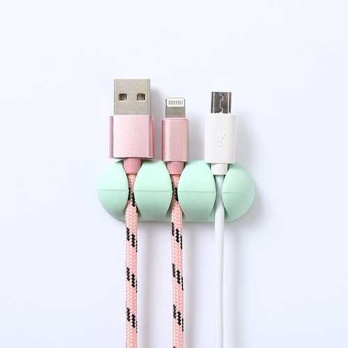 Bakeey™ 2-Pack TPU Cable Clips - Cable Holder & Cord Organizer for Desk, Headphone Stand - Perfect for Office, Home & Gaming Setup