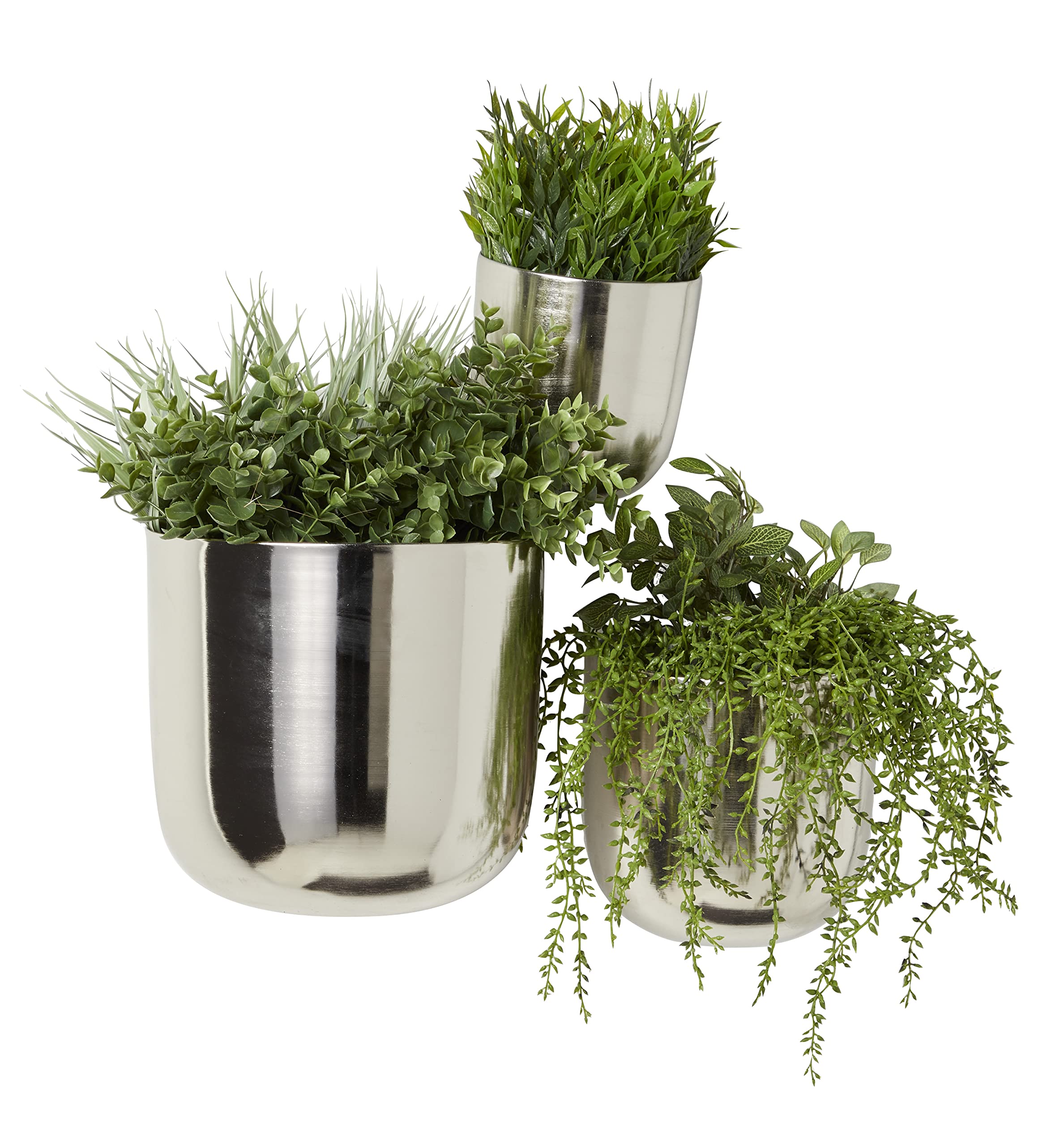 Deco 79 Metal Floating Wall Planter Set of 3 (9