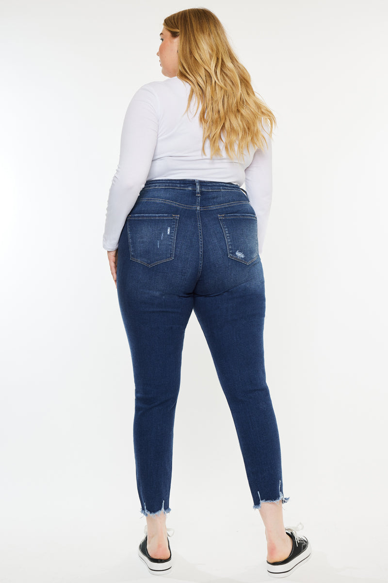 Alexia High Rise Ankle Skinny Jeans for Women - Plus Size Stretch Denim Pants, Comfortable & Flattering Fit - Perfect for Casual Wear, Office & Night Out