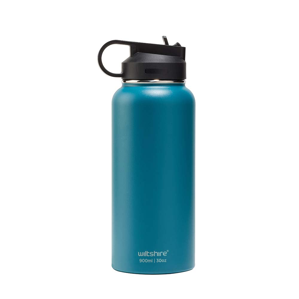 Premium Insulated Stainless Steel Water Bottle - 900ml (30oz) Leak-Proof, Double-Walled Vacuum Flask for Hot & Cold Drinks - Perfect for Hiking, Gym, Office & Outdoor Activities - Teal Blue