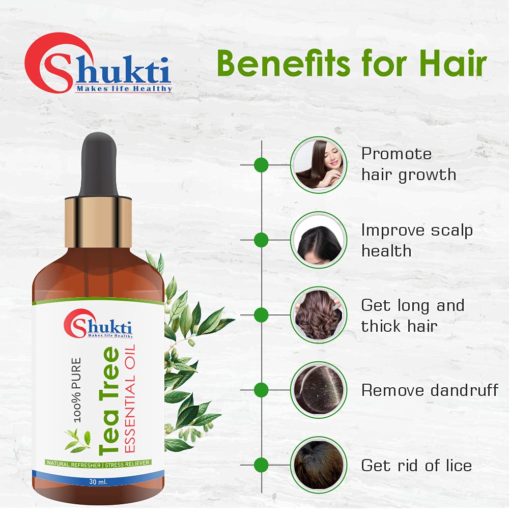 Pure Tea Tree Essential Oil for Skin, Hair, Acne & Dandruff Treatment - 30ml | Natural Remedy for Blemishes, Scalp Care & Face Cleansing | Perfect for Aromatherapy, DIY Beauty & First Aid