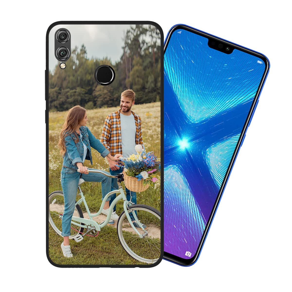 Custom Huawei Honor 8X Phone Case with Personalized Picture - Shockproof Silicone Protective Cover - Soft Candy Design - Perfect Christmas/Birthday Gift - Ideal for Everyday Use, Travel & Special Occasions