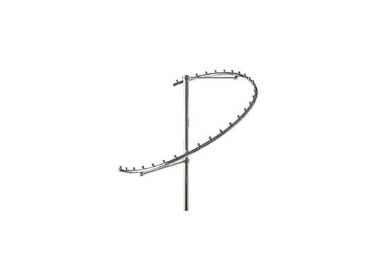 NAHANCO K29 Heavy Duty Chrome Spiral Garment Rack - Commercial Clothing Display with 29 Hanging Hooks for Retail Stores, Boutiques & Home Organization