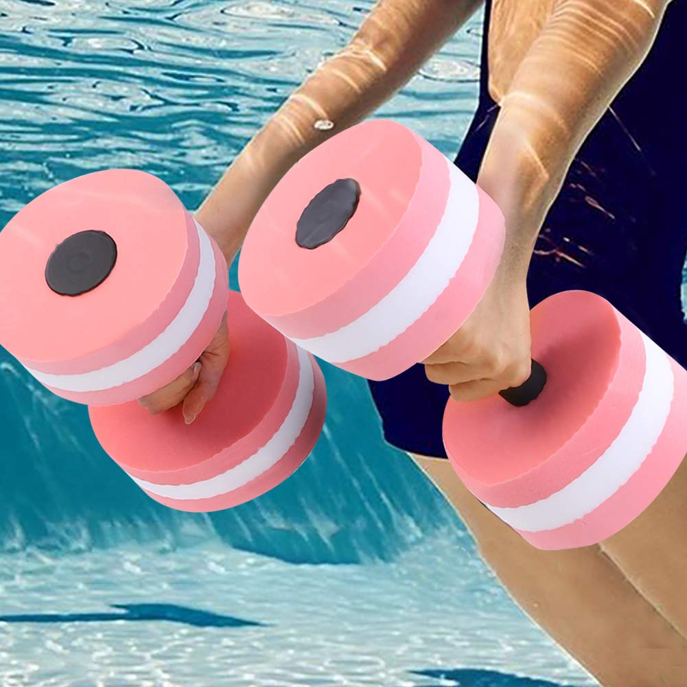 EMUKOEP Water Dumbbells for Fitness - Floating Aquatic Dumbbells for Water Aerobics, Bodybuilding, Yoga & Home Workouts - Perfect for Pool Exercises, Hydrotherapy & Senior Fitness