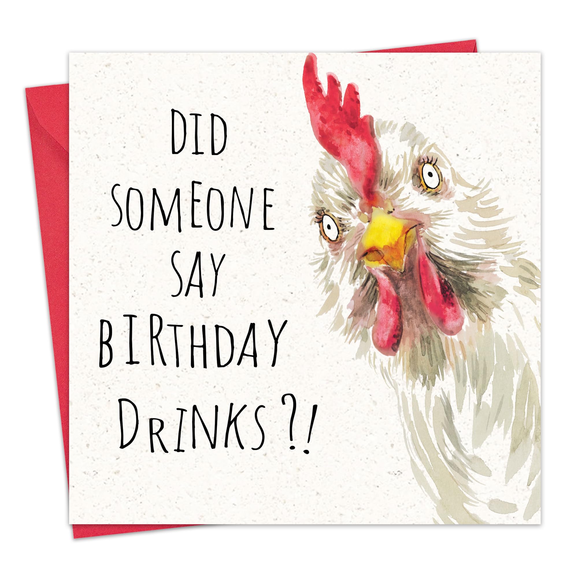 Funny Chicken Birthday Card - Hilarious Birthday Greeting Card for Men & Women - Unique Humorous Birthday Card for Him or Her - Perfect for Friends, Coworkers & Family Celebrations