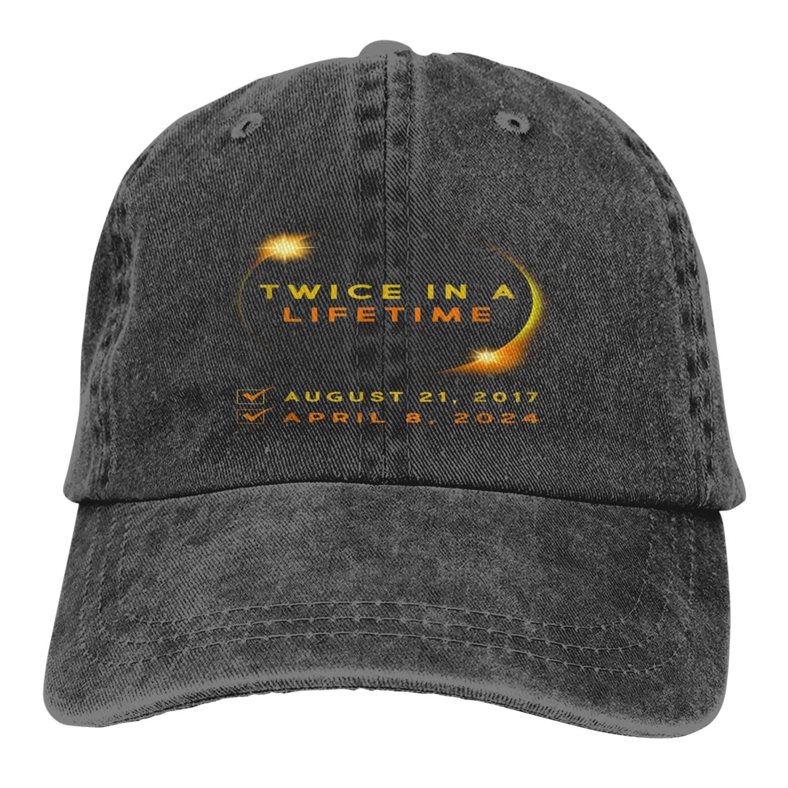 2024 Solar Eclipse Commemorative Baseball Cap - Vintage Adjustable Hat for Men & Women - Comfortable Novelty Sun Protection for Outdoor Events, Sports & Stargazing